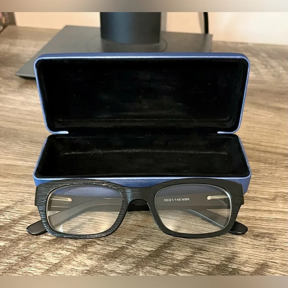 Enhance 3854 50/21/145‎ Black Frame Rectangular Glasses / Carrying Case